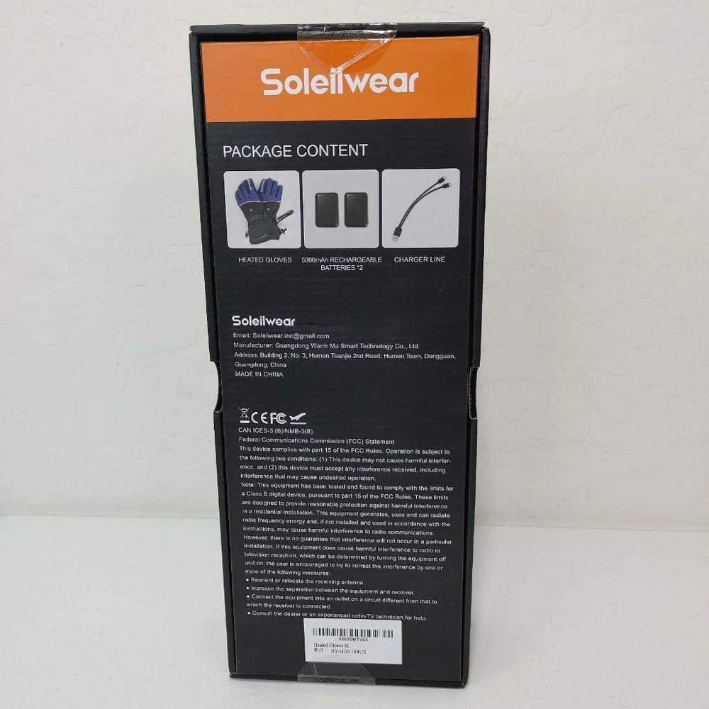 Soleilwear Heated Touchscreen Gloves Unisex with 2 Rechargeable Battery …